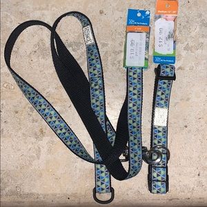 RC Pets sz medium adj collar with 6ft leash